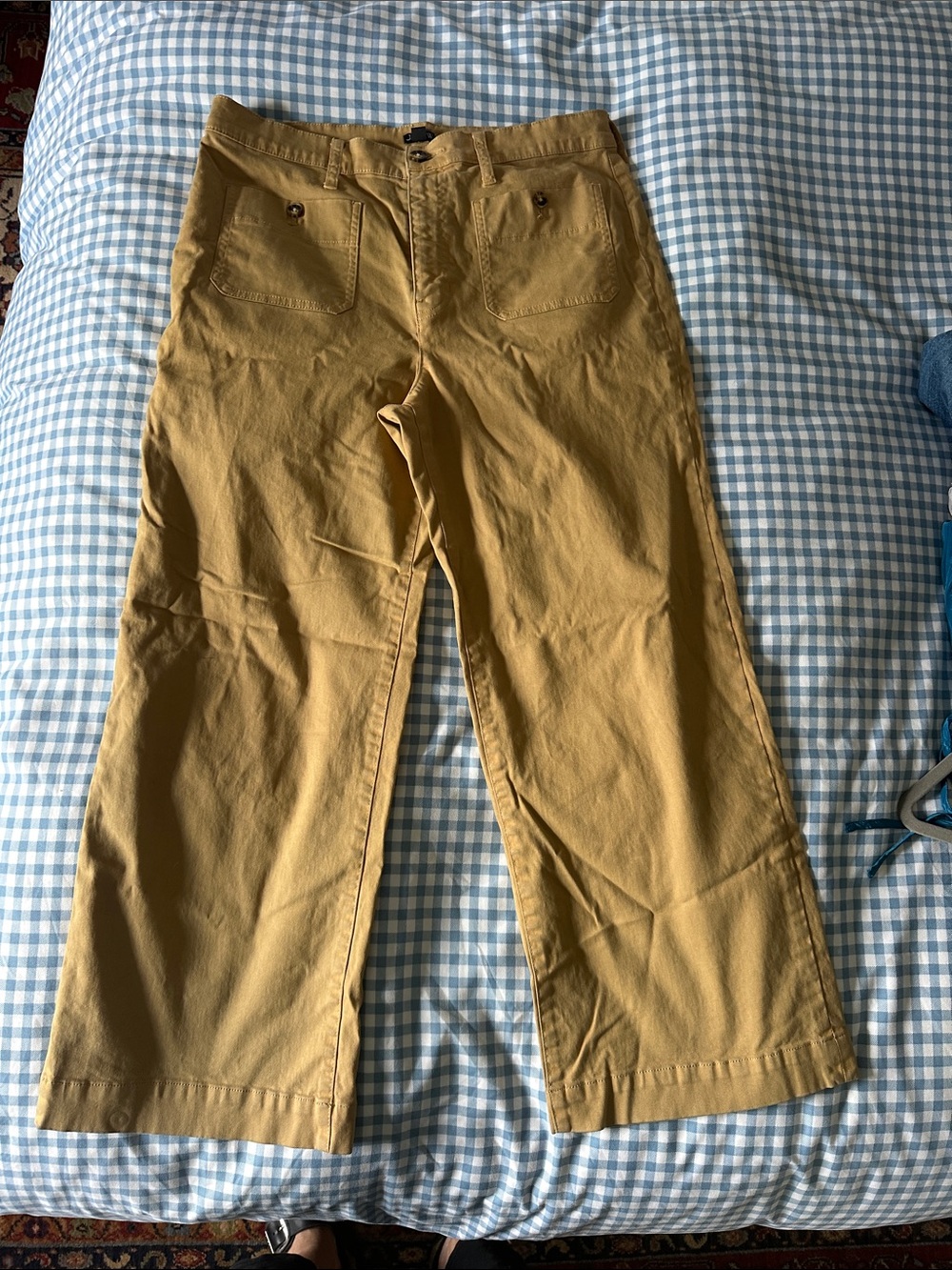 J. Crew Wide Leg Pants in Mustard